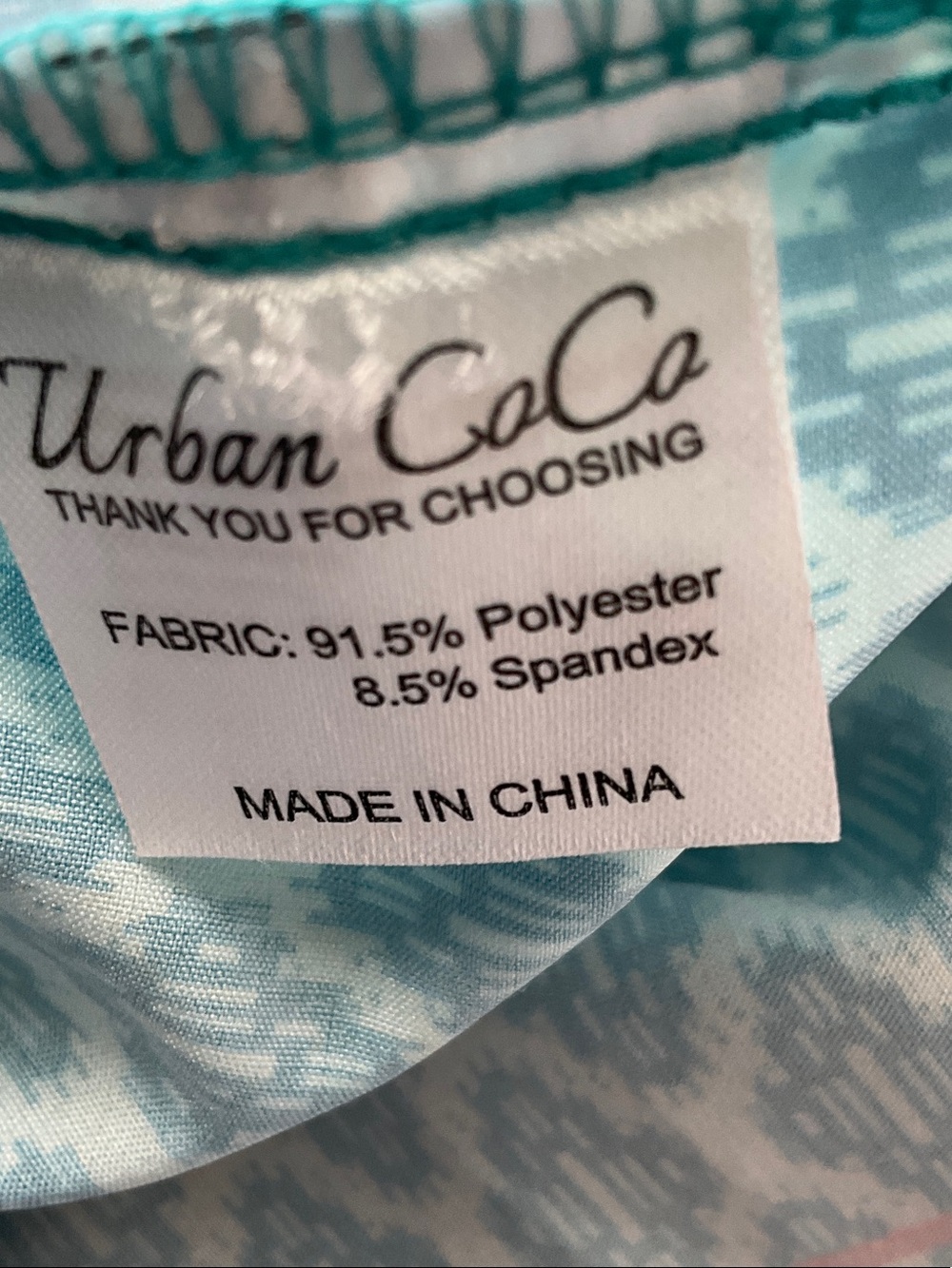 Urban CoCo Boho Tassel Tie Print Tunic - Teal, Pink, Mustard - Picture 5 of 5